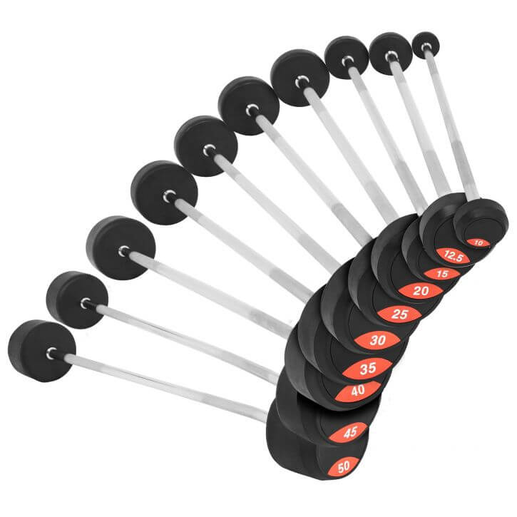 Fasta Skivstänger PRO Gummi 10-50kg