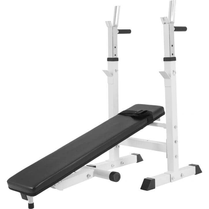 Bänkpress WHITE Skivstång Curlstång Hantelset 100kg