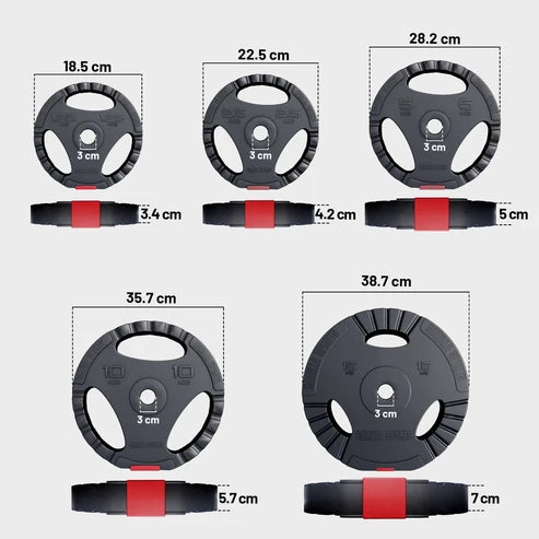 Viktskivor PRO 31mm Trigrip 1,25-15kg från Gorilla Sports