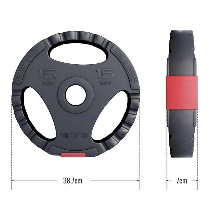 Viktskivor PRO 51mm Trigrip 1,25-15kg