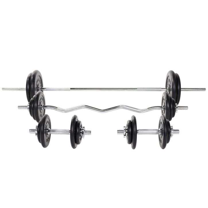 Skivstång Curlstång Hantlar GUMMI 108kg