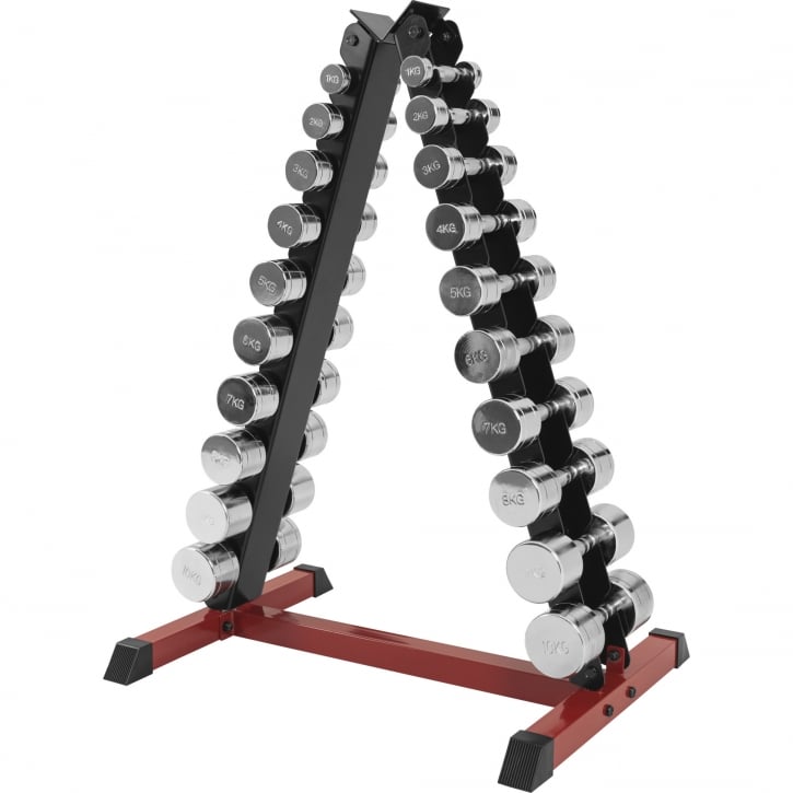 Tio par kromhantlar från 1 till 10kg